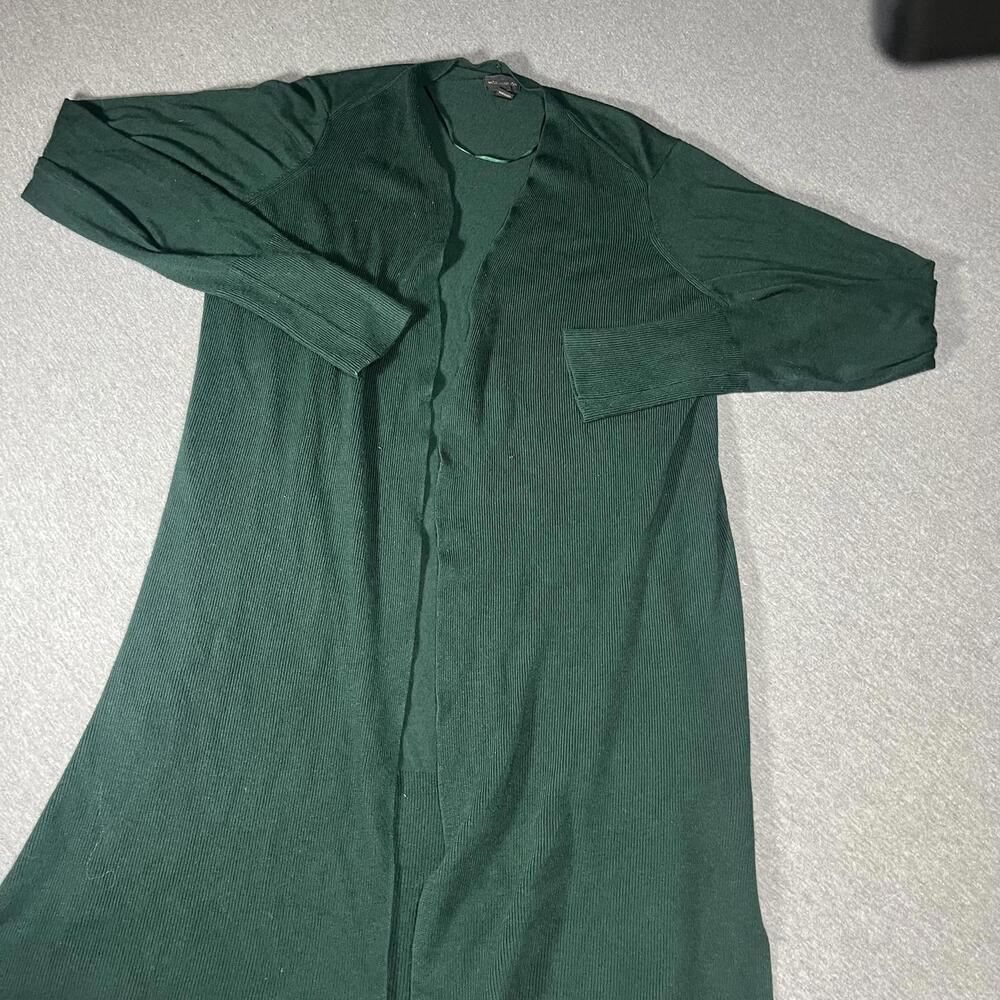 Worthington Women's Size MT Green Open Front Cardigan Sweater RN: 108357